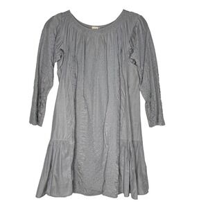 Matta Embroidered Silk Cotton Dress Gray Size XS